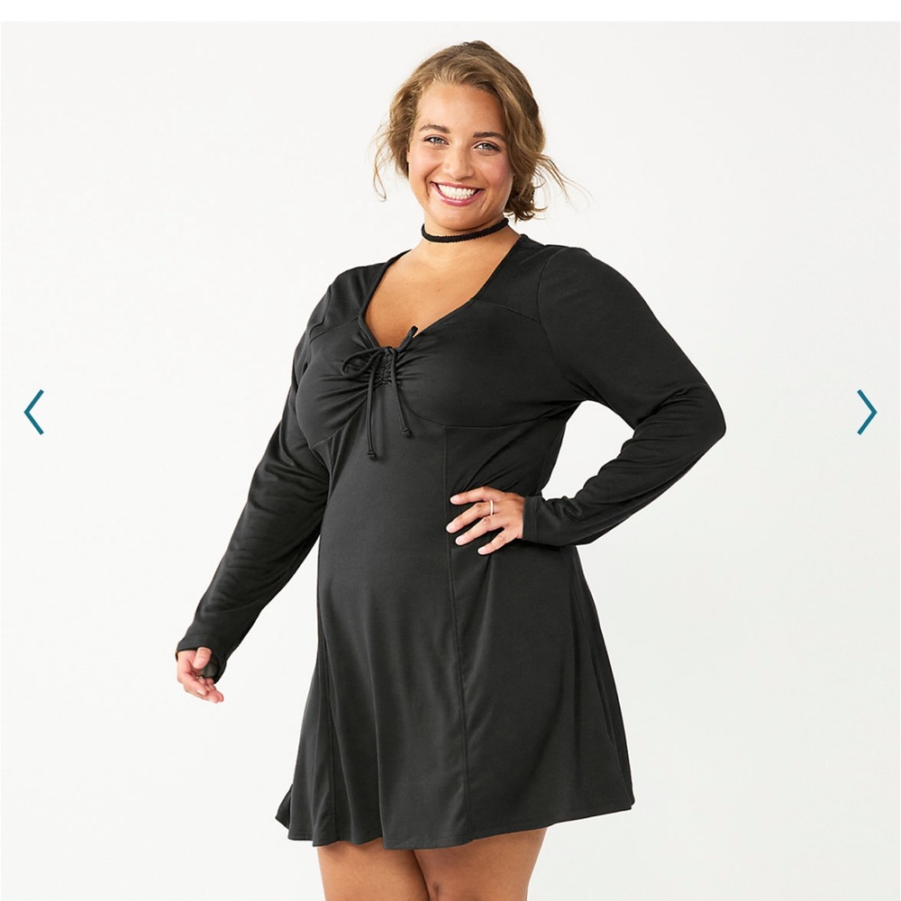 Juniors plus size SO fit and flare dress